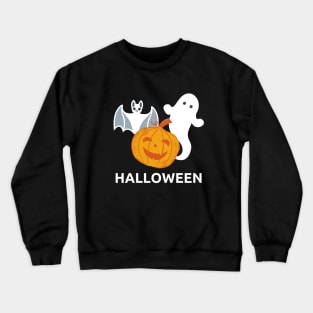 A Ghost, A Bat and A Friendly Pumpkin Crewneck Sweatshirt